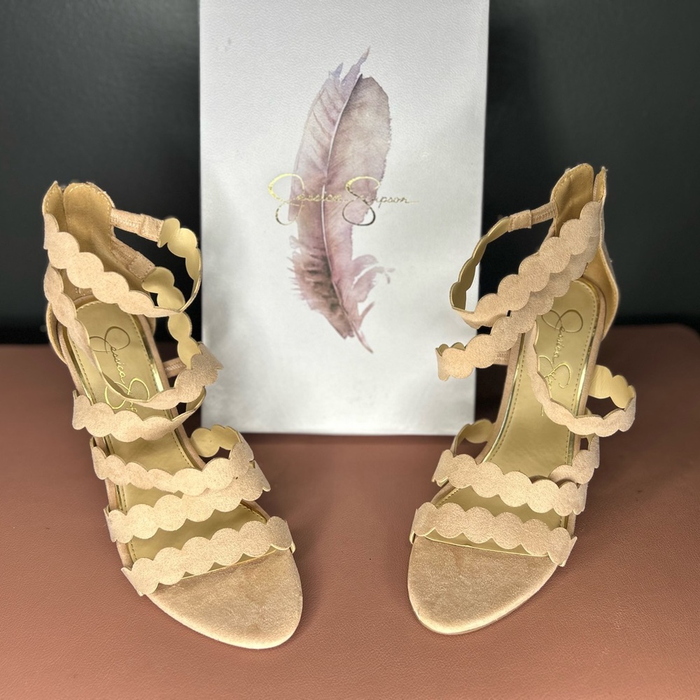 Jessica Simpson Tan Heels Elegant Design